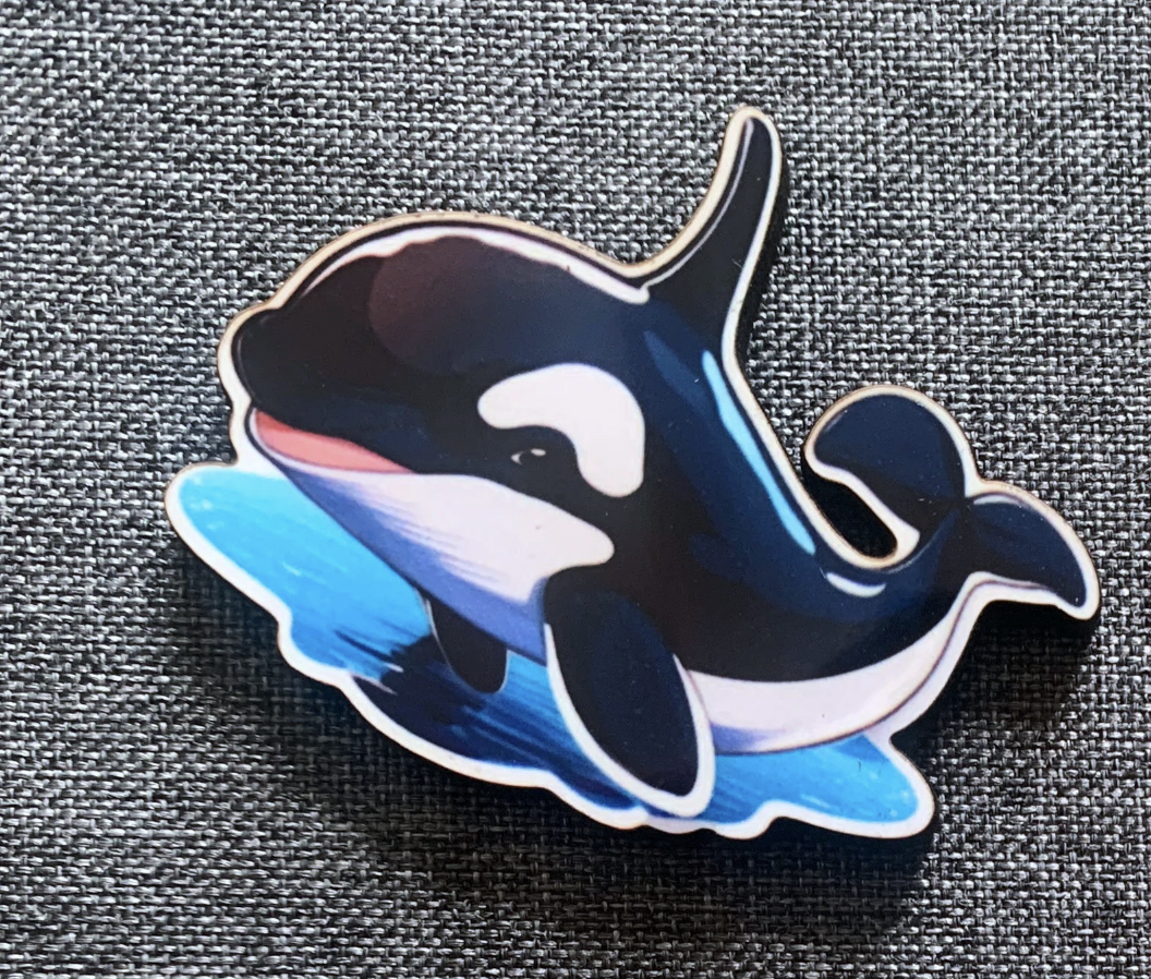 Killer Whale 1 Pin Badge/ Magnet
