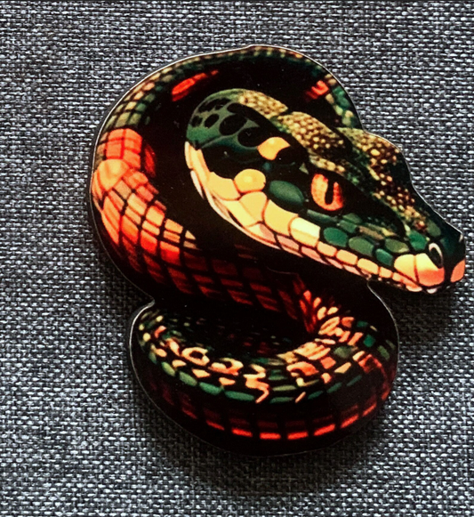 Snake 4 Pin Badge/ Magnet