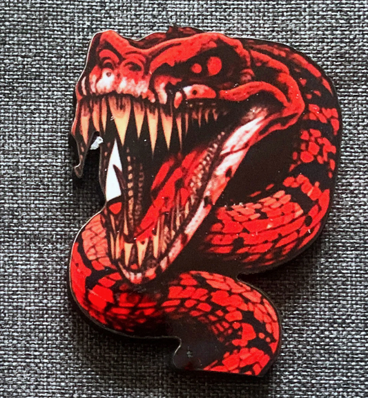 Snake 2 Pin Badge/ Magnet