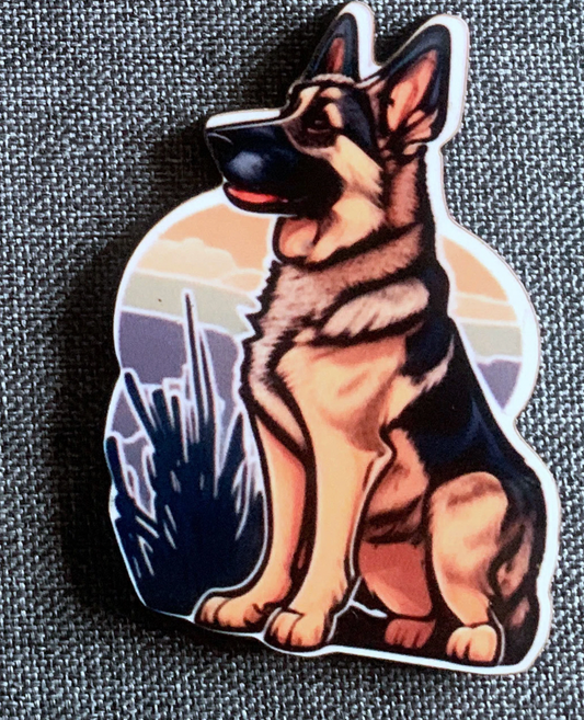 German Shepherd 4 Pin Badge/ Magnet