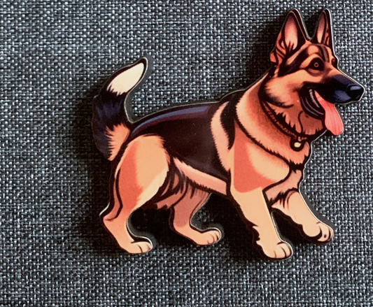 German Shepherd 3 Pin Badge/ Magnet