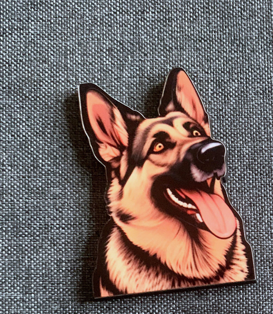 German Shepherd 1 Pin Badge/ Magnet