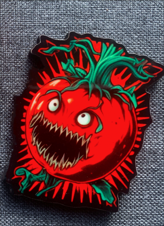 Killer Tomato 3 Pin Badge/ Magnet