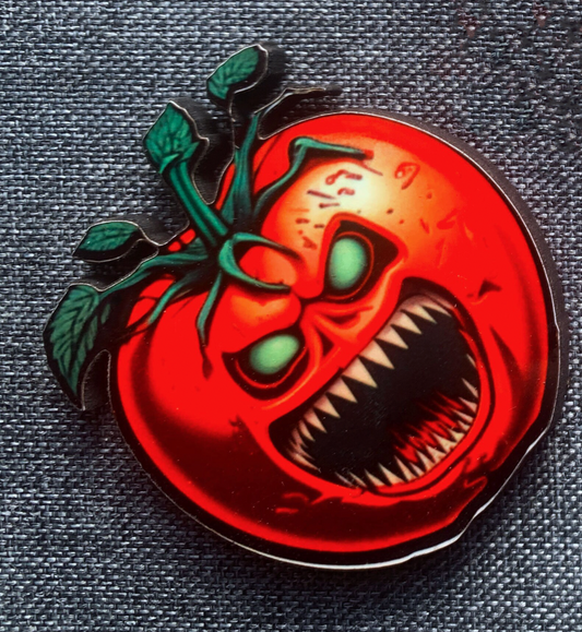 Killer Tomato 1 Pin Badge/ Magnet