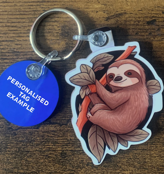 Sloth Branch Keyring