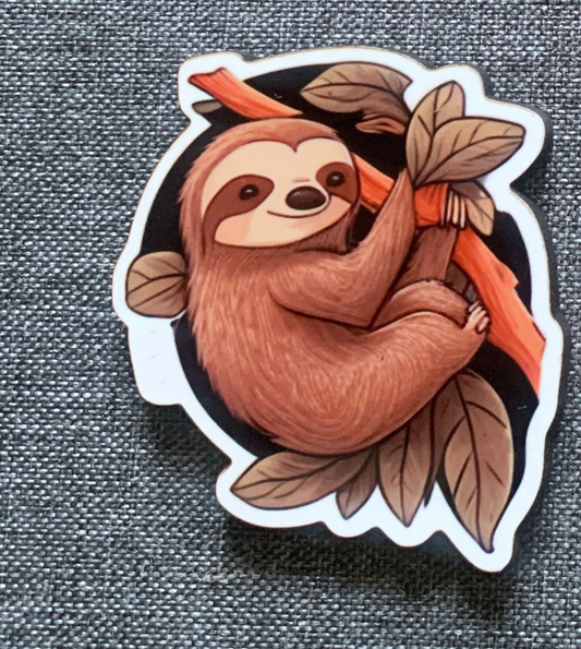 Sloth Branch Pin Badge/ Magnet