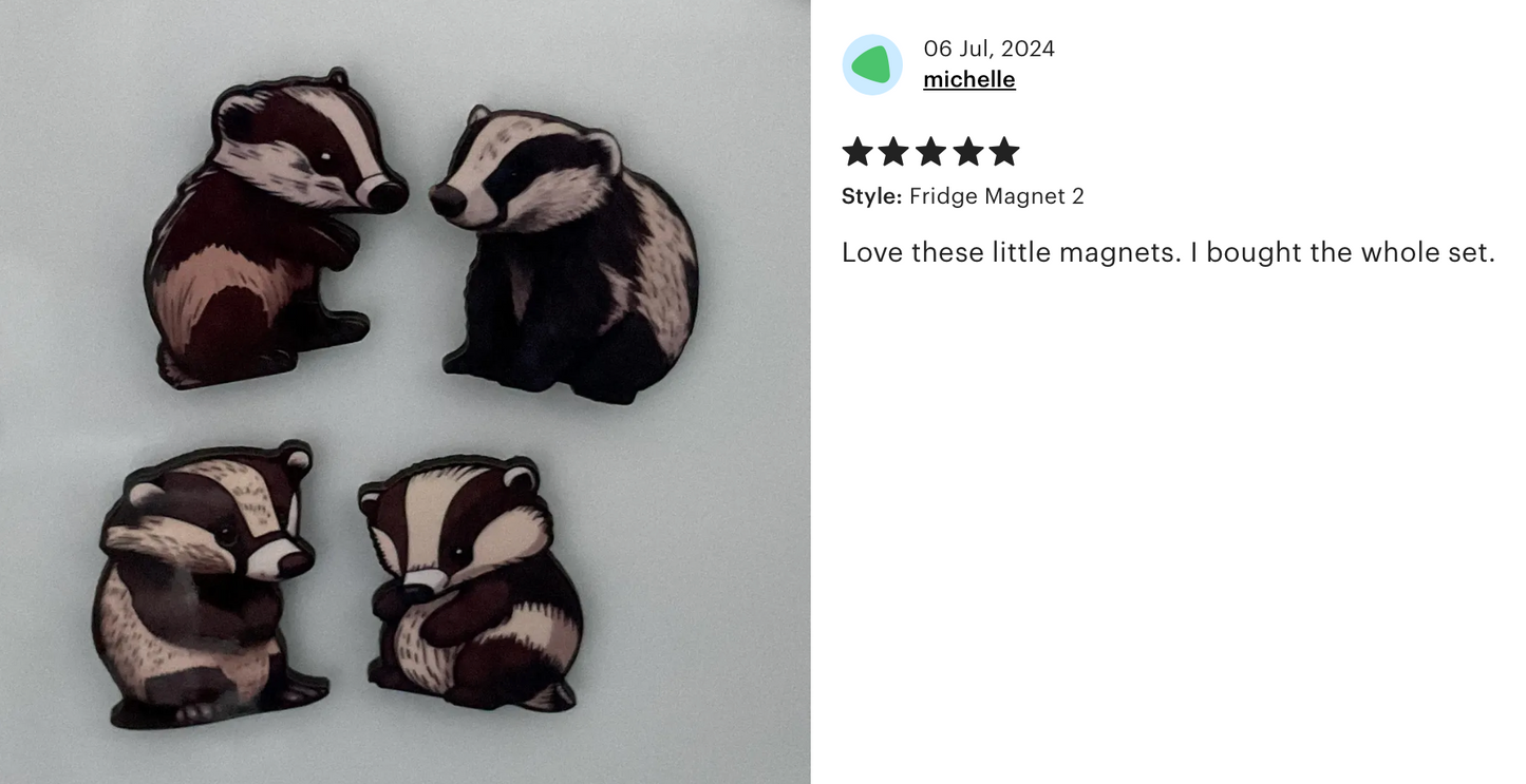 Badger 4 Pin Badge/ Magnet