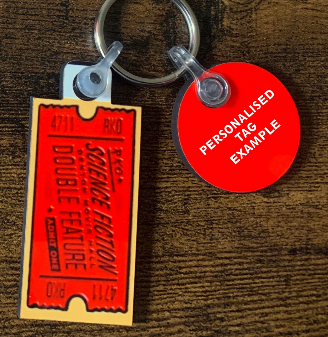 Science Fiction, Denton Movie Hall, Double Feature Ticket Keyring - Rocky Horror Show
