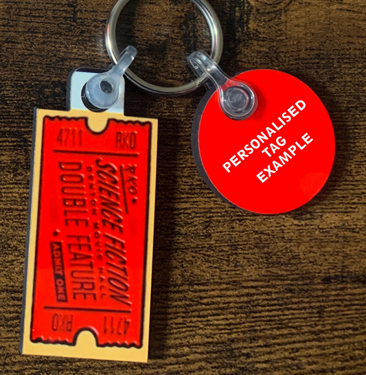 Science Fiction, Denton Movie Hall, Double Feature Ticket Keyring - Rocky Horror Show