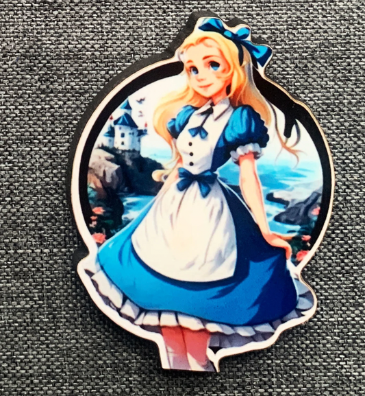 Alice Pin Badge/ Magnet - Alice in Wonderland