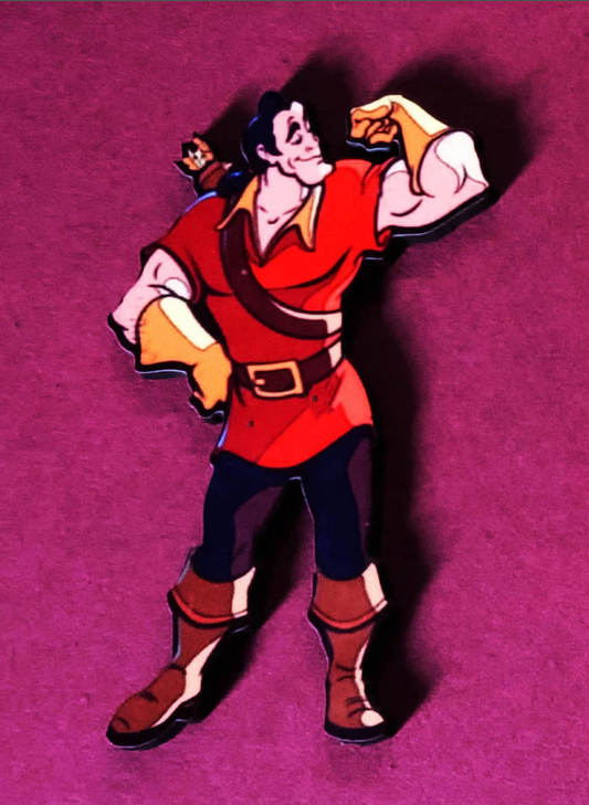 Flexing Gaston Pin Badge/ Magnet - Beauty and the Beast