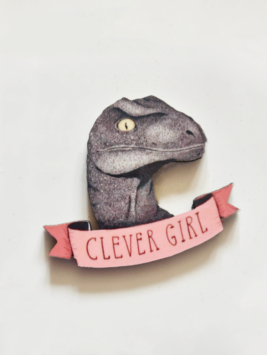 Raptor "Clever Girl" Pin Badge/ Magnet - Jurassic Park