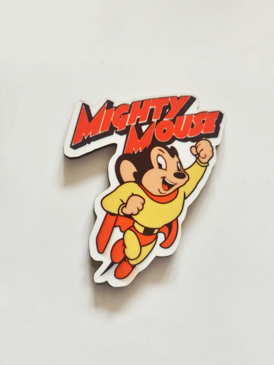 Mighty Mouse Pin Badge/ Magnet