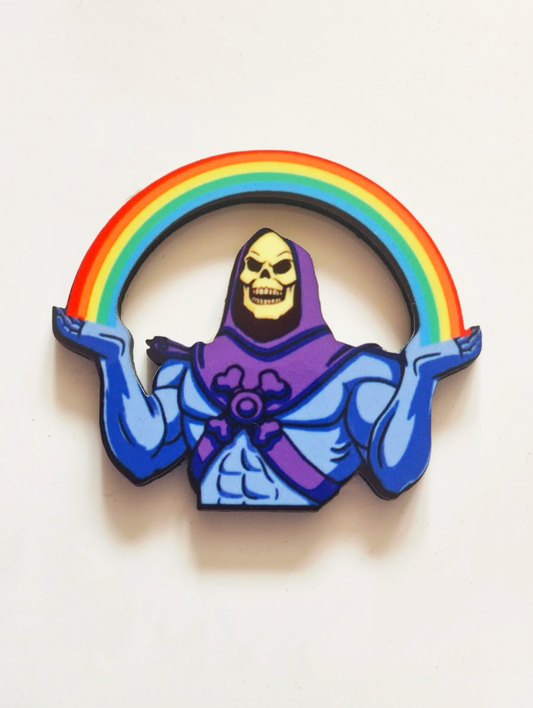 Skeletor Rainbow Pin Badge/ Magnet - Masters of the Universe