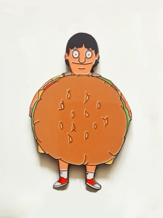 Gene Belcher (Burger Boy) Pin Badge/ Magnet - Bob's Burgers