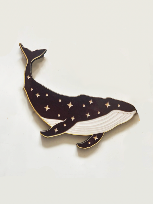 Galaxy Whale Pin Badge/ Magnet