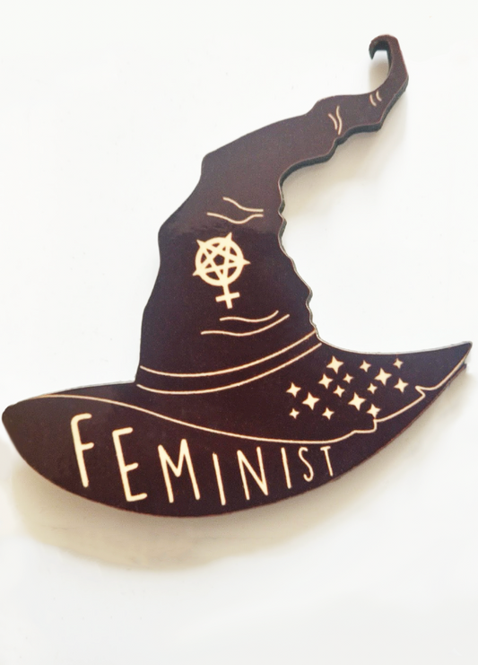 Feminist Witch Hat Pin Badge/ Magnet