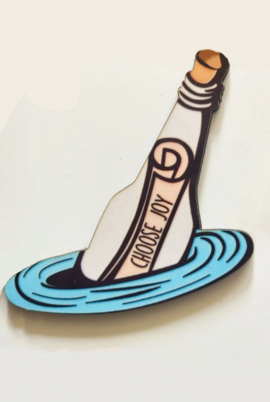 Message in a Bottle Pin Badge/ Magnet
