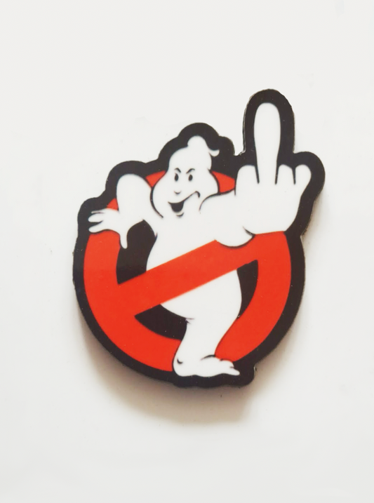 Ghostbusters Middle Finger Pin Badge/ Magnet