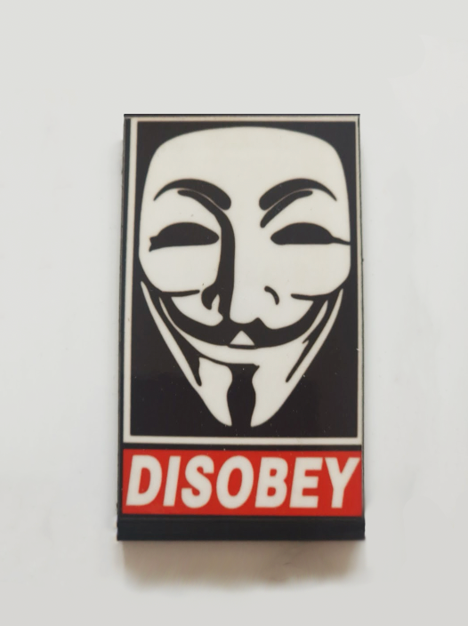Disobey Pin Badge/ Magnet - V for Vendetta