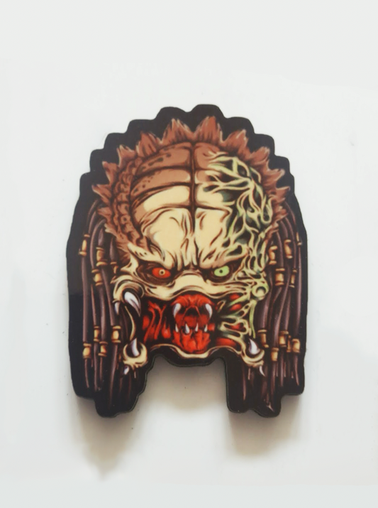 Predator Cartoon Pin Badge/ Magnet