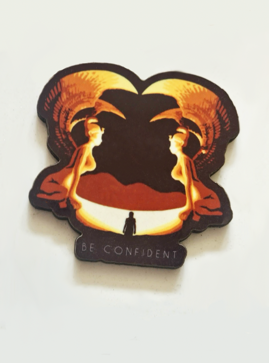 The Sphinx Gate "Be Confident" Pin Badge/ Magnet - The NeverEnding Story