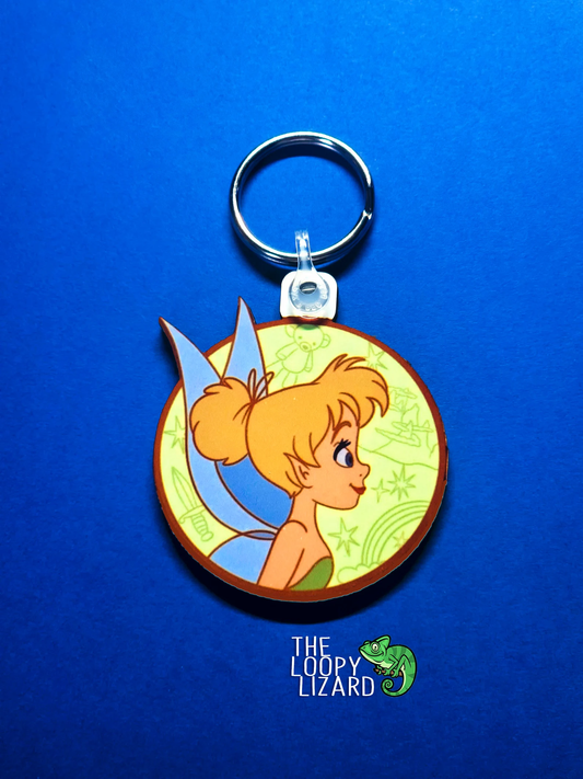 Tinkerbell Neverland Map Keyring - Peter Pan