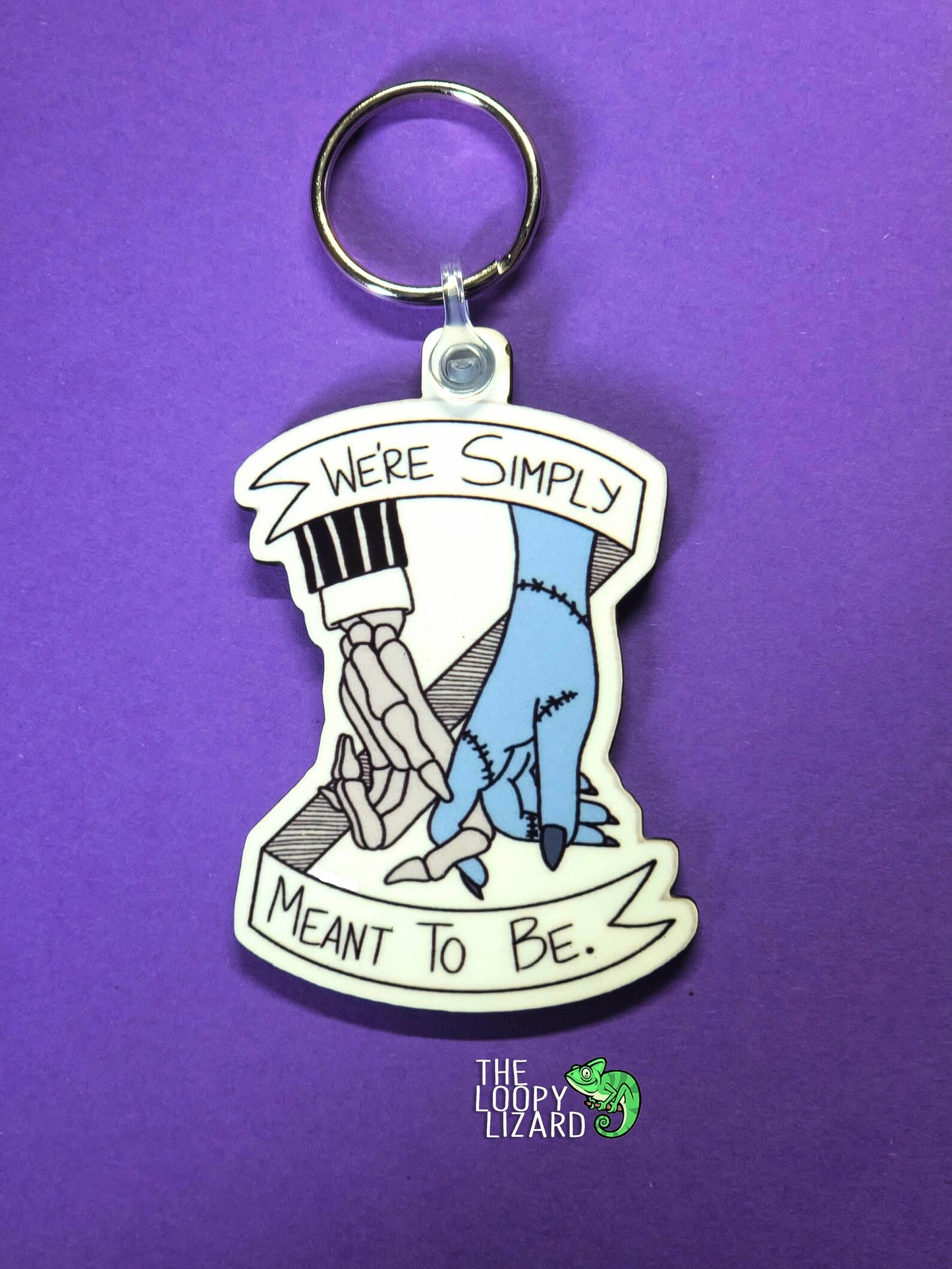 "Simply Meant To Be" Keyring - The Nightmare Before Christmas