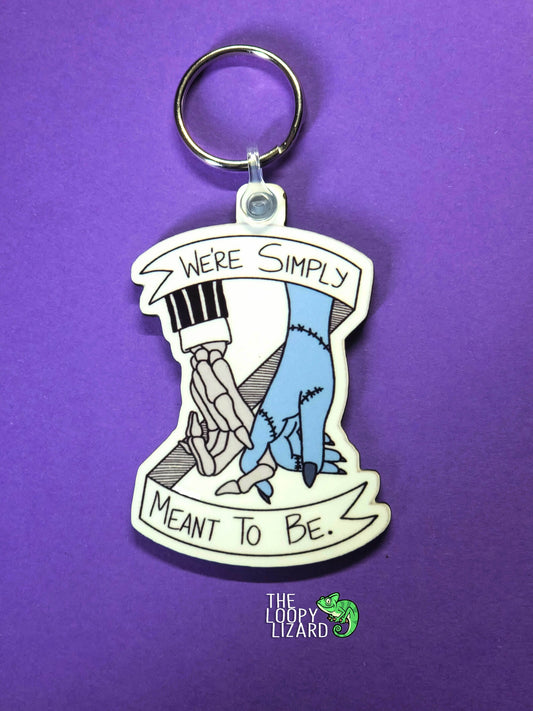 "Simply Meant To Be" Keyring - The Nightmare Before Christmas