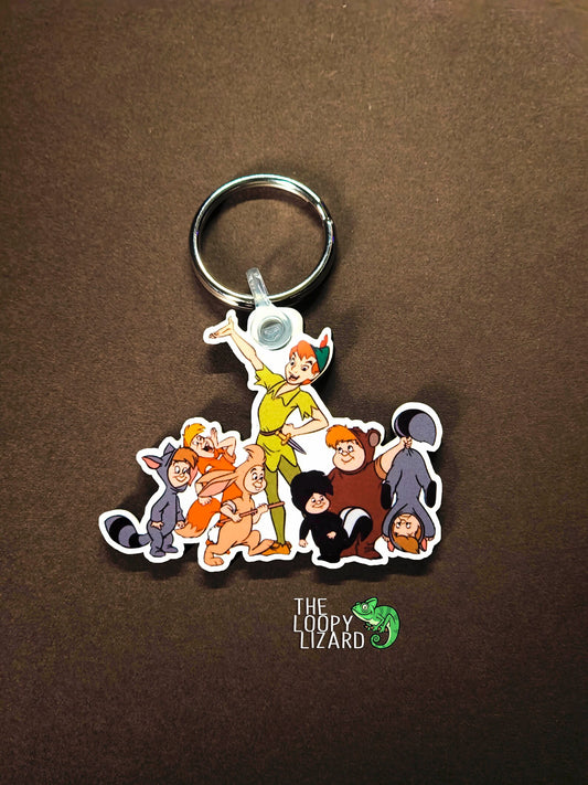 Peter Pan and Lost Boys Keyring