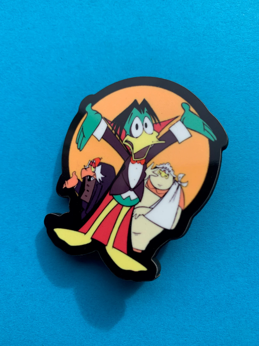 Count Duckula Pin Badge/ Magnet