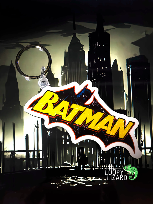 BATMAN Comic Book Logo Keyring