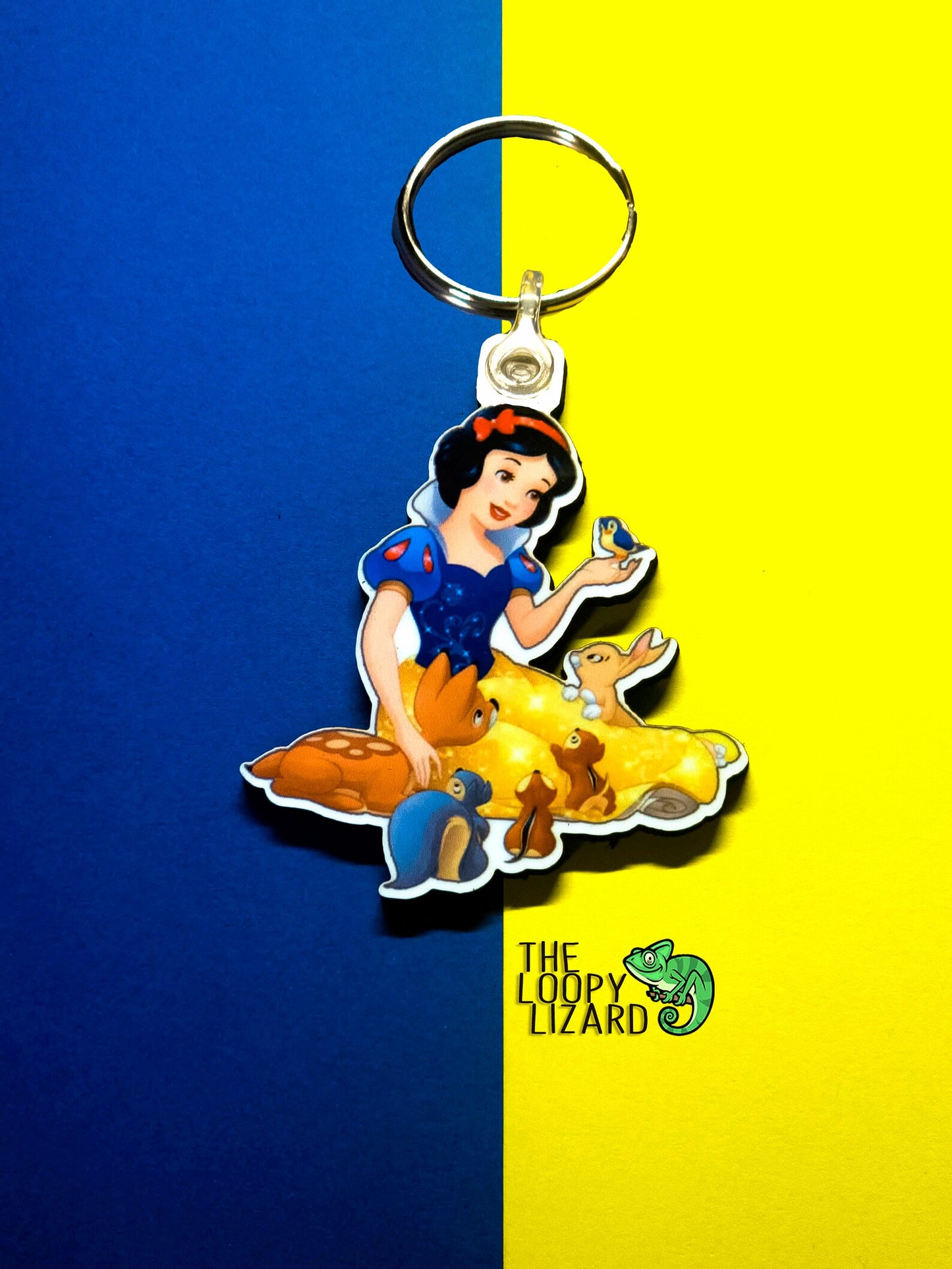 Snow White and Animals Keyring