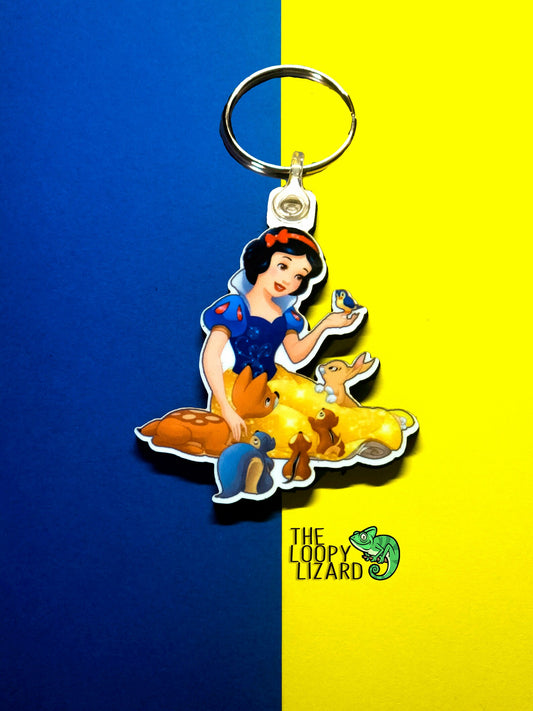 Snow White and Animals Keyring