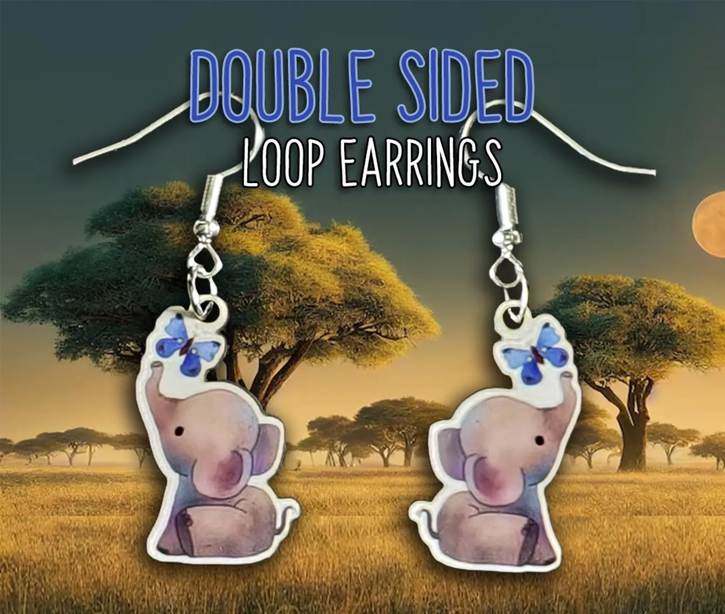 Baby Elephant and Butterfly