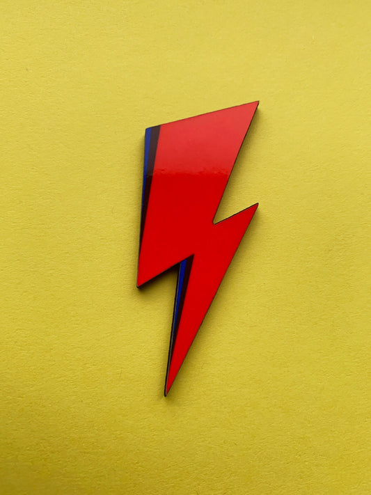 Bowie Lightning Bolt Pin Badge/ Magnet