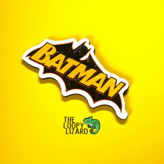 BATMAN Comic Book Logo Pin Badge/ Magnet