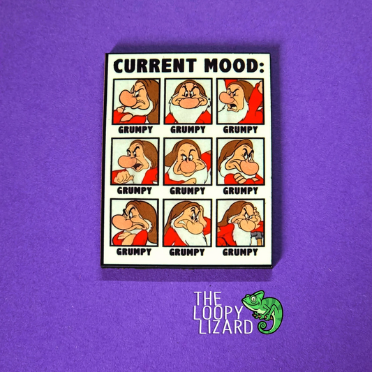 Current Mood: Grumpy Pin Badge/ Magnet - Snow White