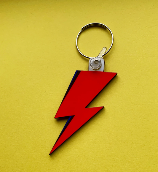 Bowie Lightning Bolt Keyring