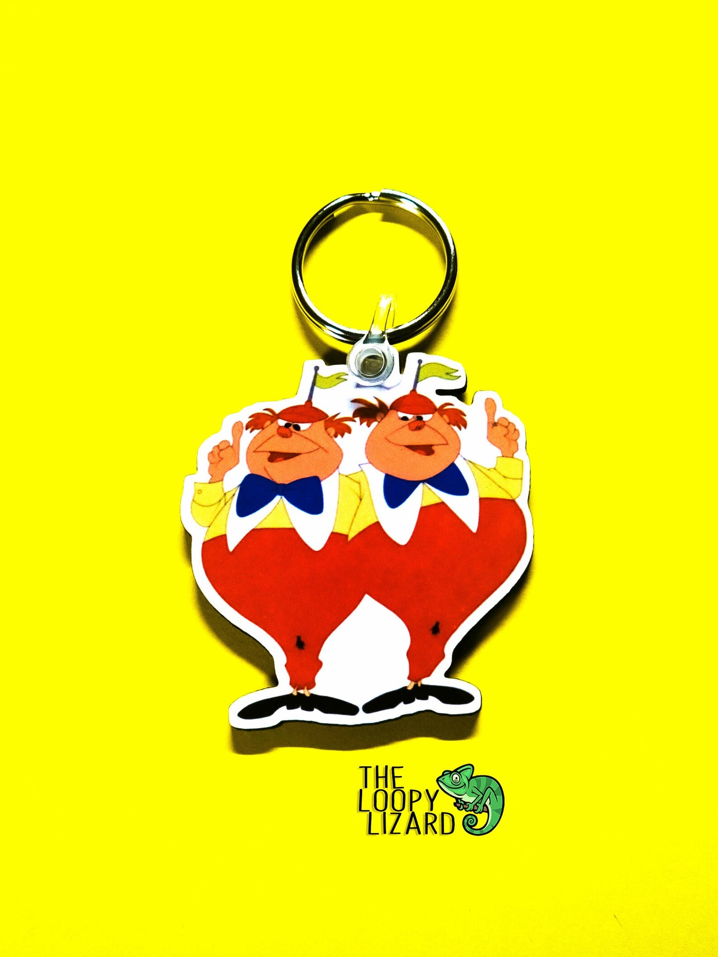 Tweedledum and Tweedledee Keyring - Alice in Wonderland