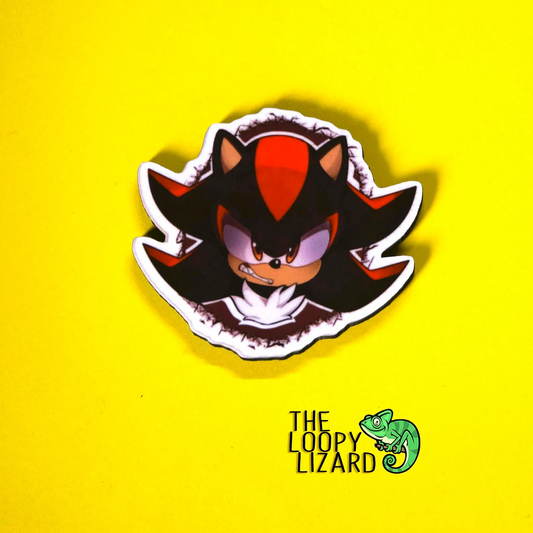 Shadow Head Pin Badge/ Magnet - Sonic the Hedgehog