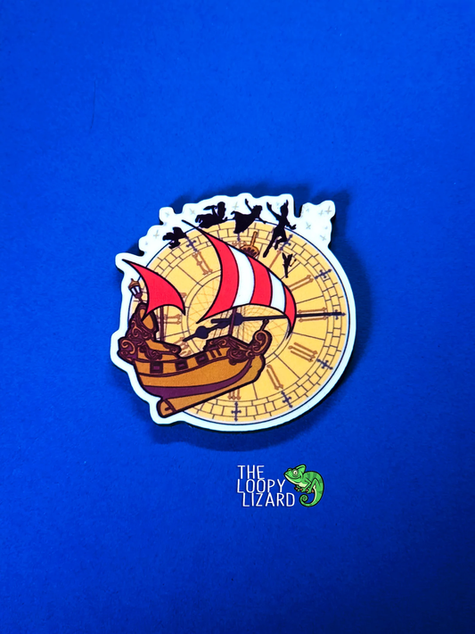 Flying Ship Pin Badge/ Magnet - Peter Pan