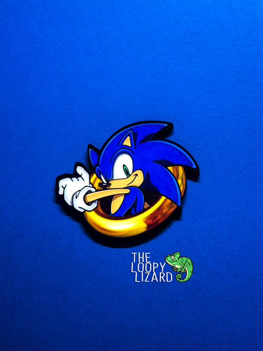 Sonic the Hedgehog Ring Pin Badge/ Magnet
