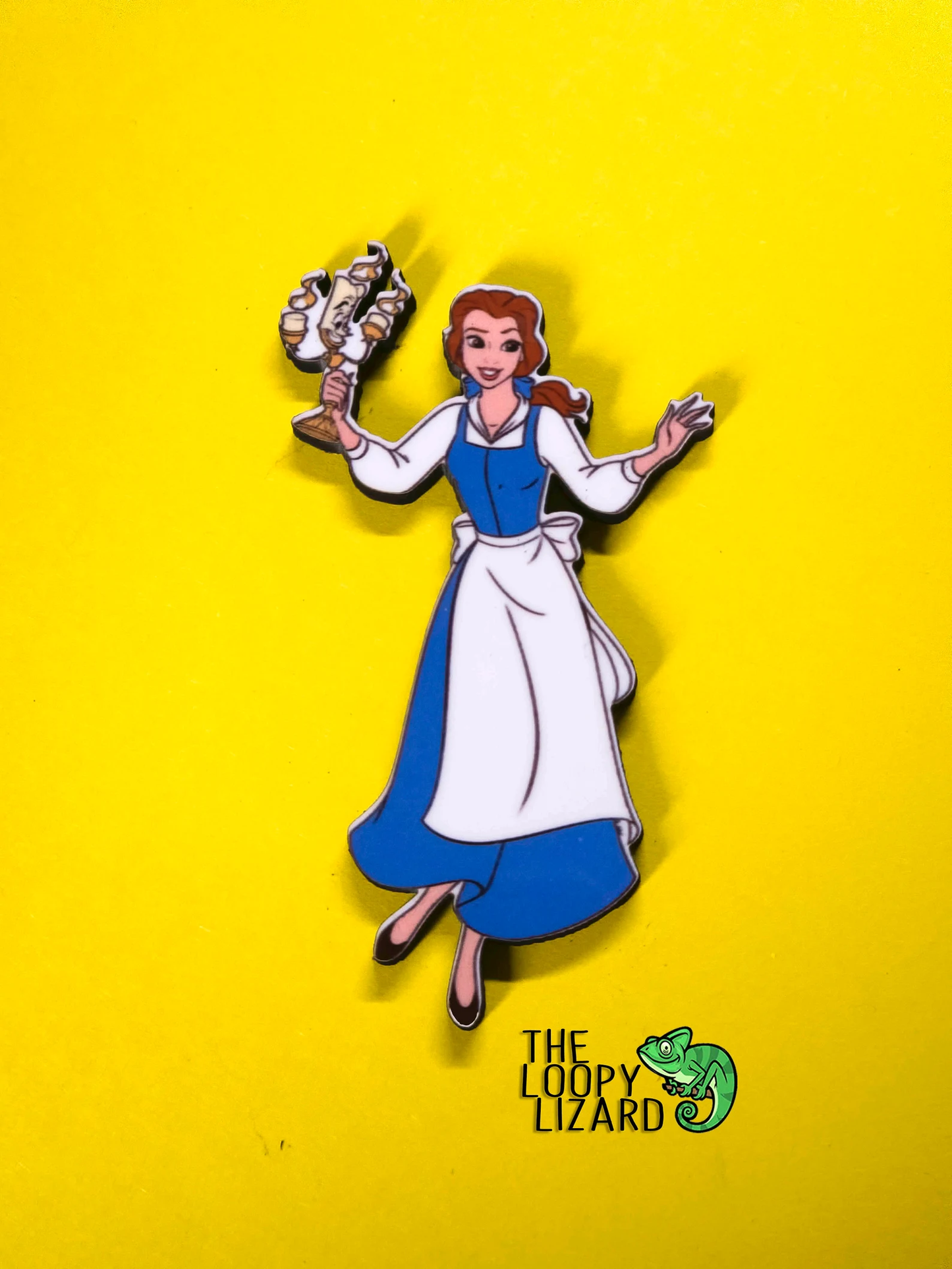 Belle and Lumiere Pin Badge/ Magnet - Beauty and the Beast
