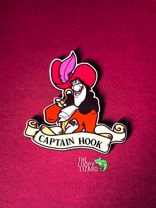 Captain Hook Pin Badge/ Magnet - Peter Pan