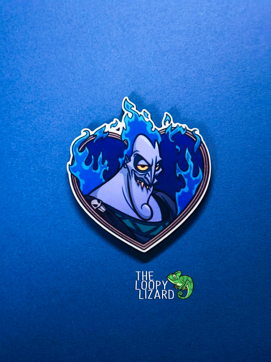 Hades Heart Pin Badge/ Magnet - Hercules