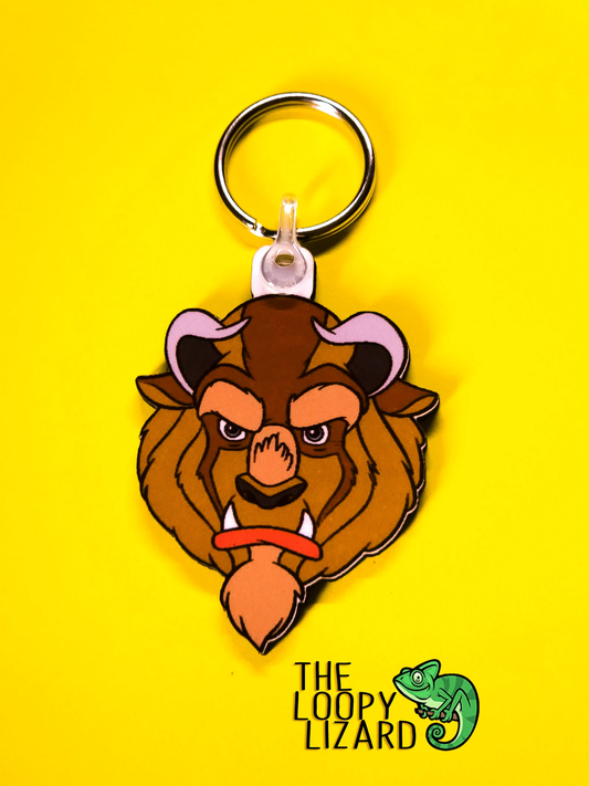 Beast Head Keyring - Beauty and the Beast