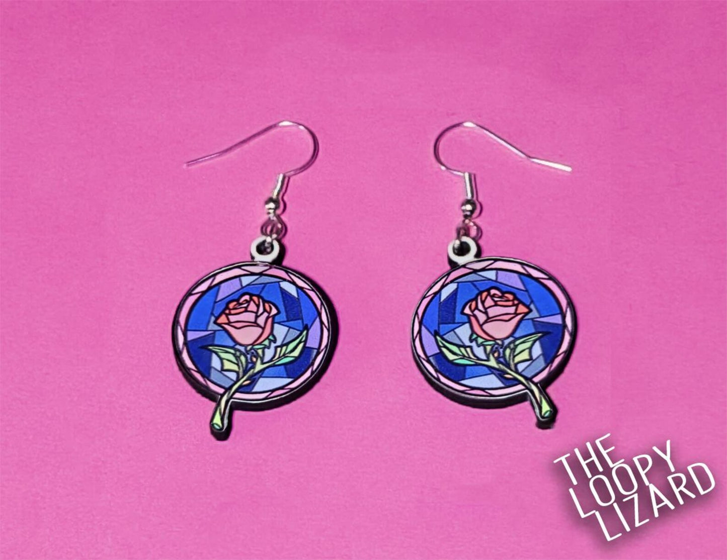 Stained Glass Rose - Beauty and the Beast