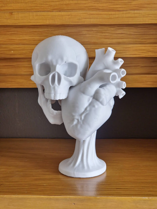 Skull and Heart Ornament