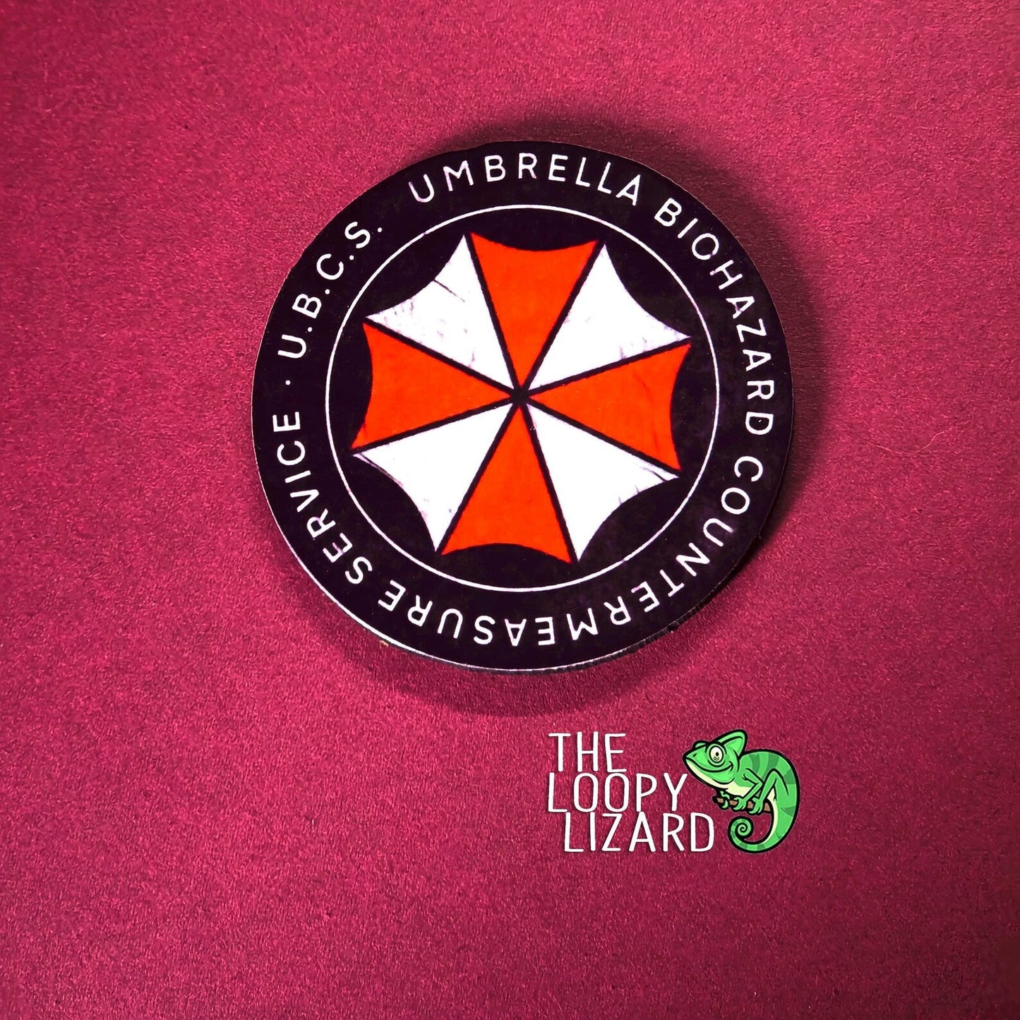 Umbrella Biohazard Service Pin Badge/ Magnet - Resident Evil